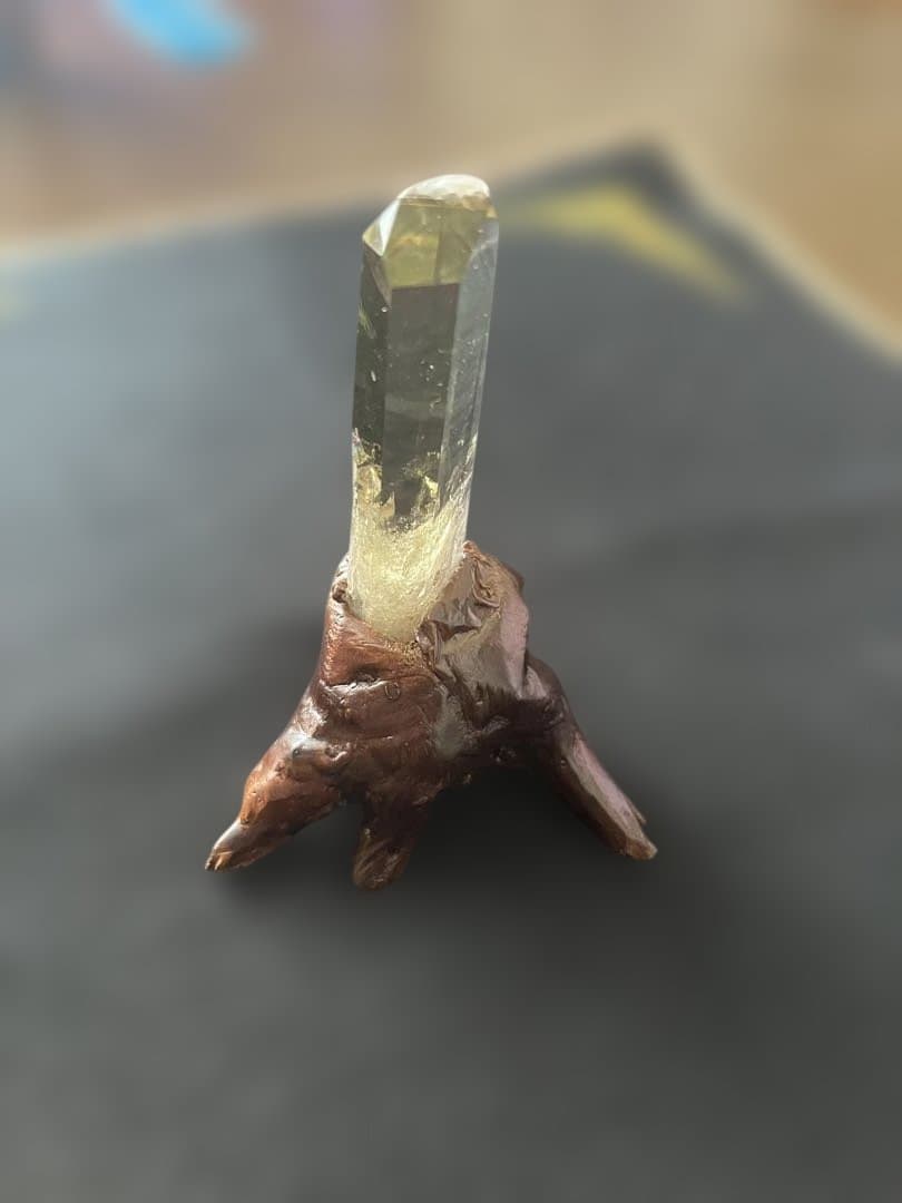 天然石シトリンポイント置物