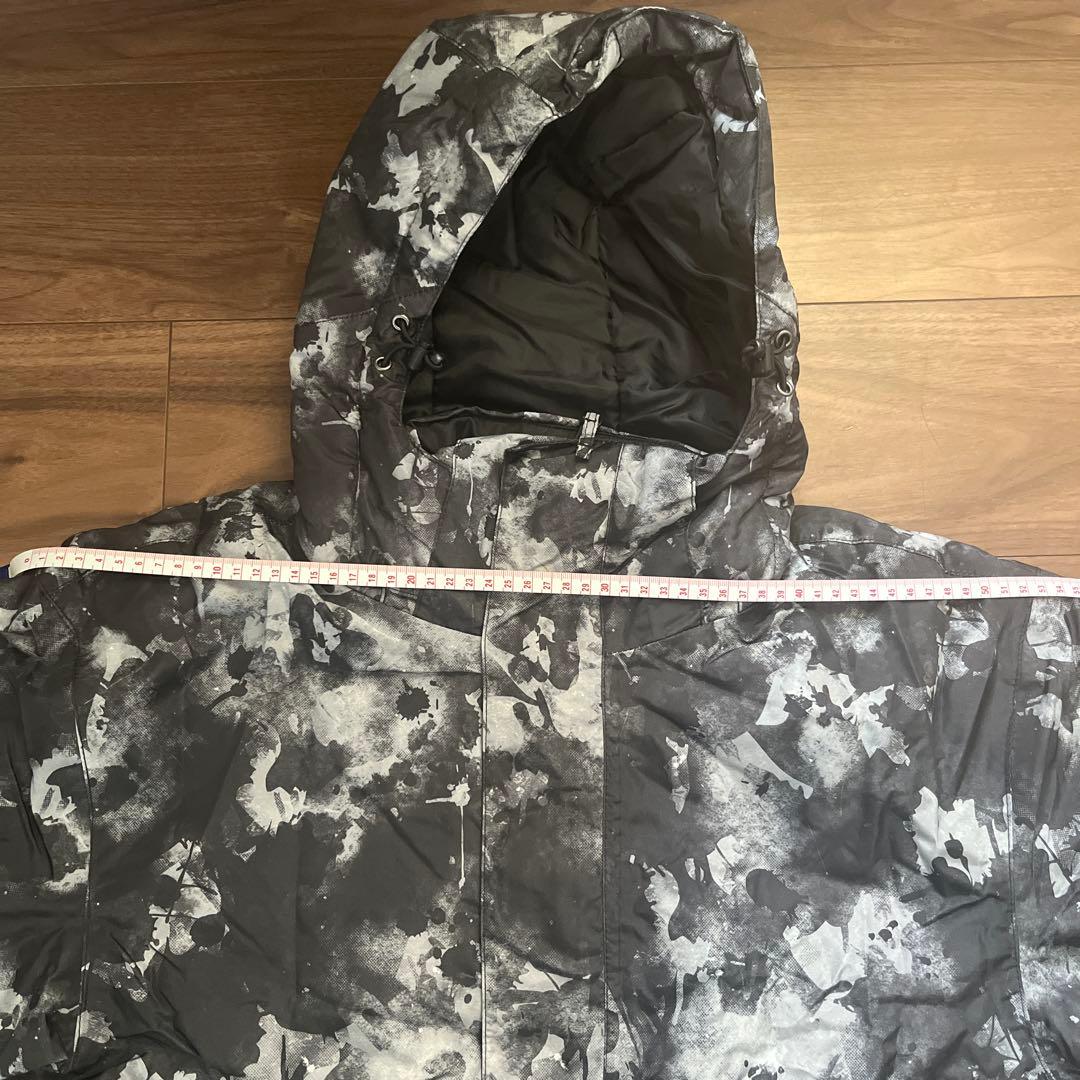 スキースノーボードウェア ブラック/ホワイト迷彩　M