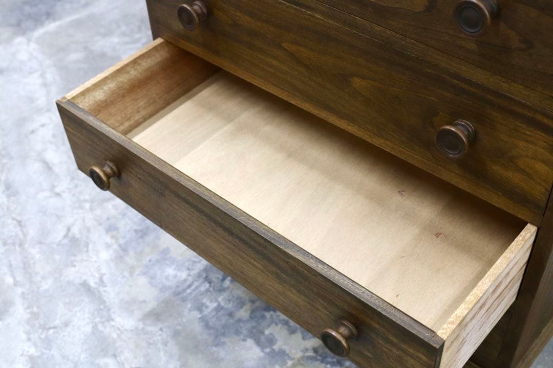 GMIK176○和製 アンティーク 4段チェスト サイドボード リビングボード