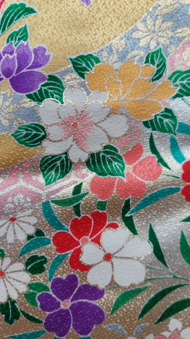 NA352アンティーク子供着物正絹七五三3歳用着丈89センチ裄丈46センチ