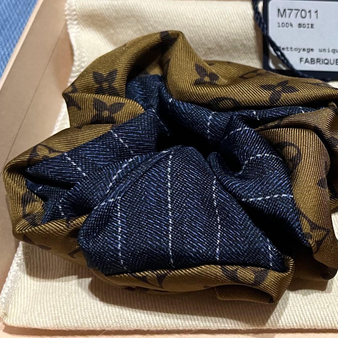 ルイヴィトン ヘアゴム シュシュ モノグラム＆デニム柄 M77011