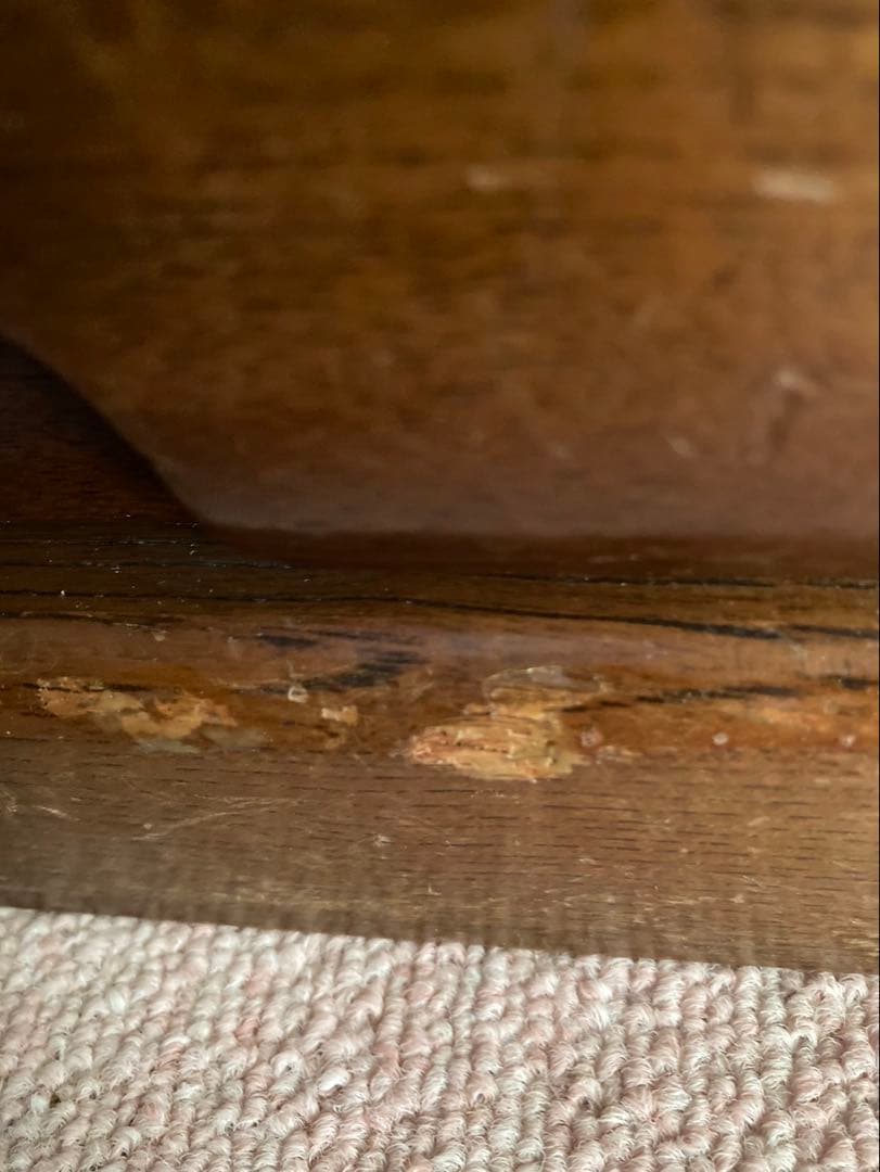 ブラウン　木製　ドレッサー　鏡台　化粧鏡　ミラー　コンセント　レトロ　ブラウン