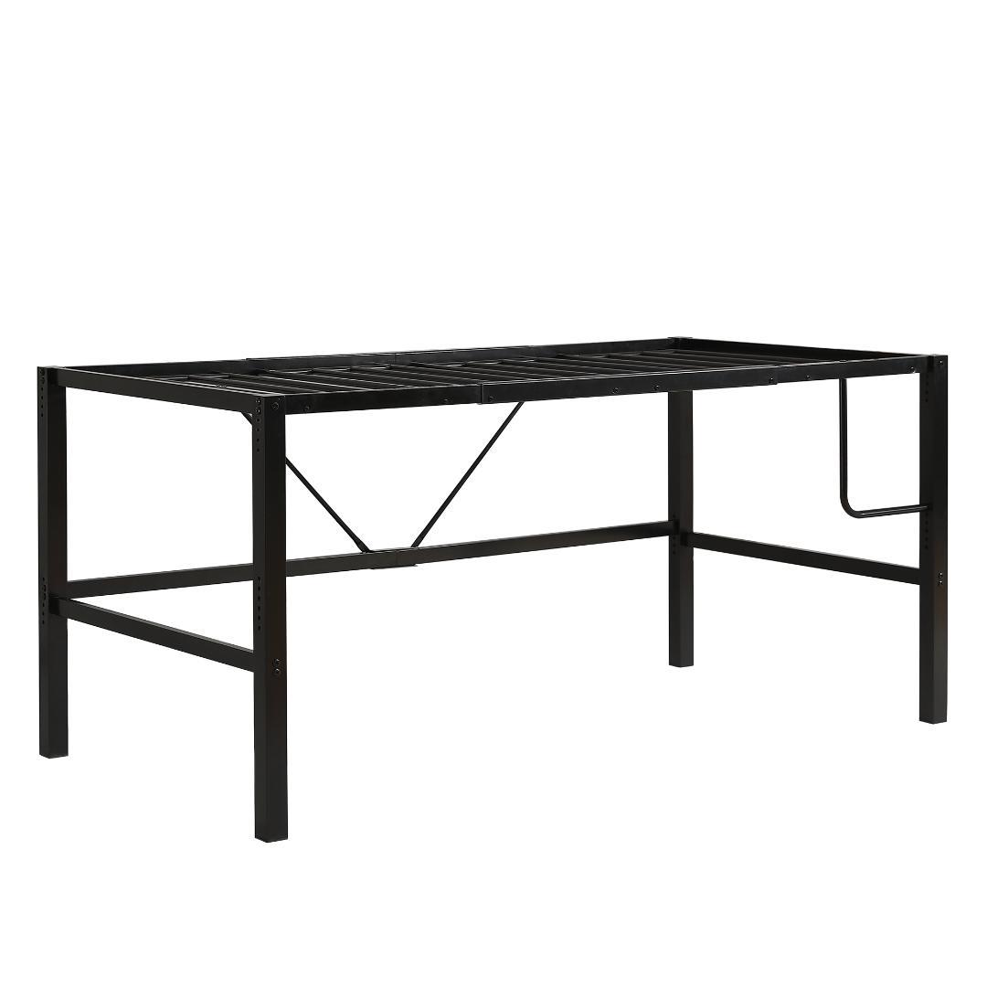 ロータイプ・ロフトベッド【セミダブル】　高さ90cm　一人暮らし　BLACK