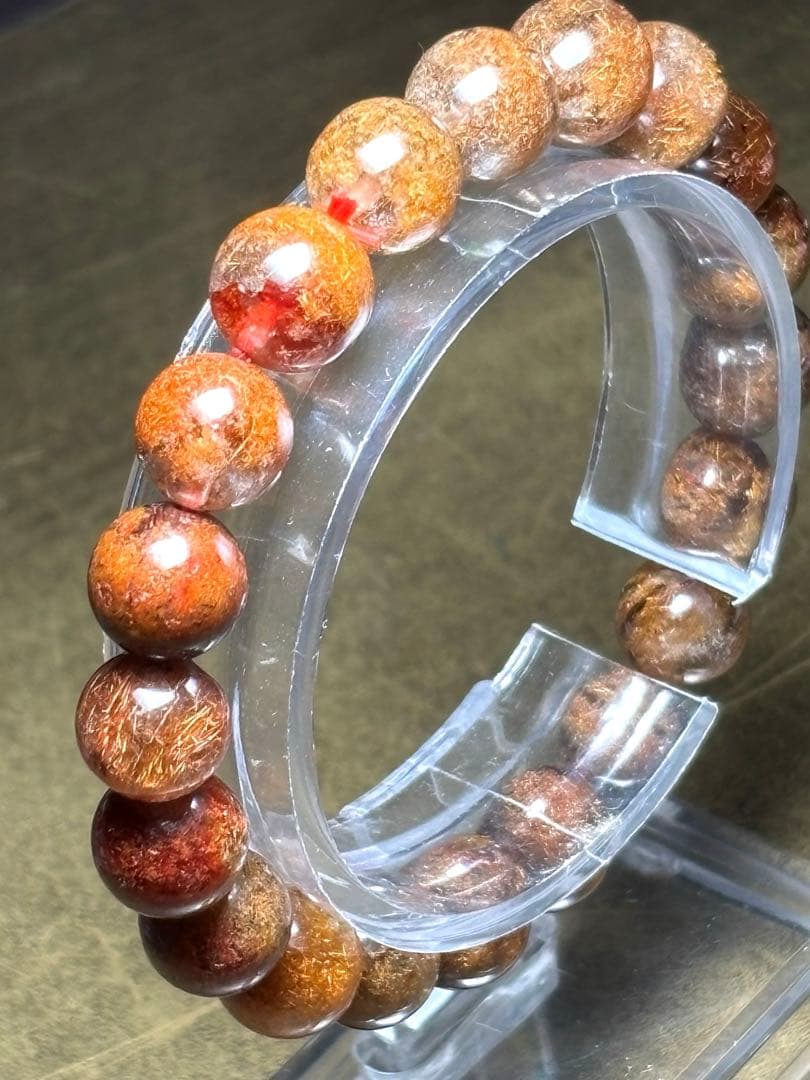 【超希少】　ガーデンルチルクォーツブレスレット約10㎜（新品未使用）高品質　金運