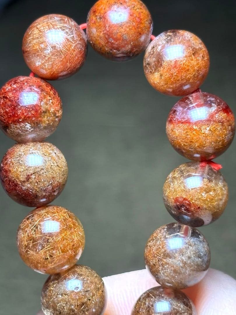 【超希少】　ガーデンルチルクォーツブレスレット約10㎜（新品未使用）高品質　金運