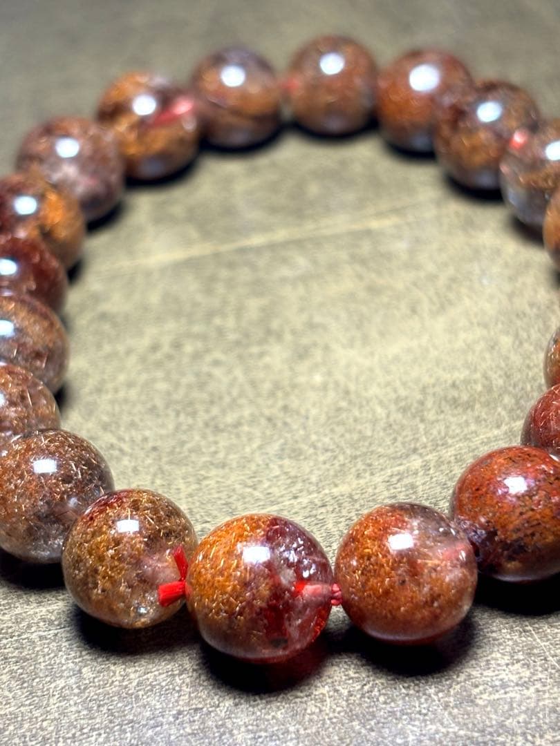 【超希少】　ガーデンルチルクォーツブレスレット約10㎜（新品未使用）高品質　金運