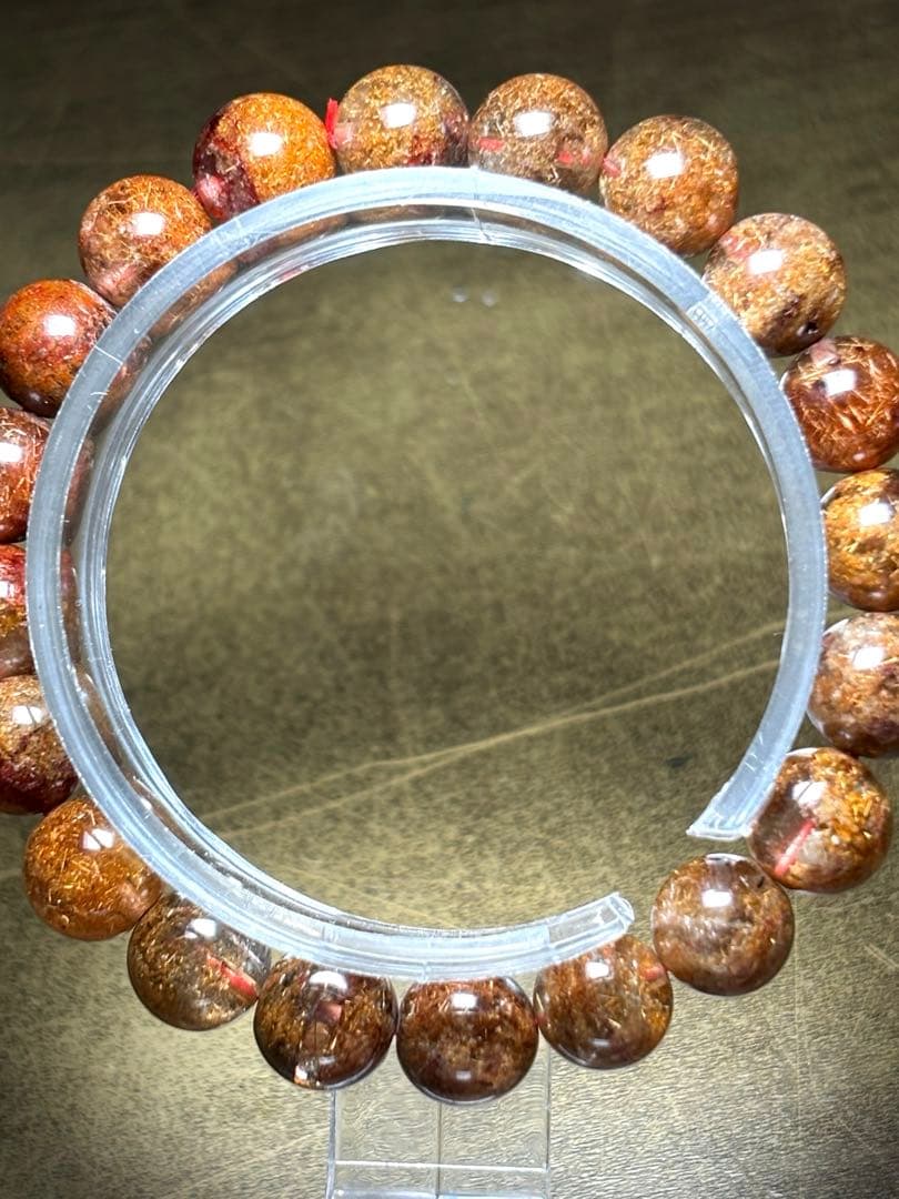 【超希少】　ガーデンルチルクォーツブレスレット約10㎜（新品未使用）高品質　金運