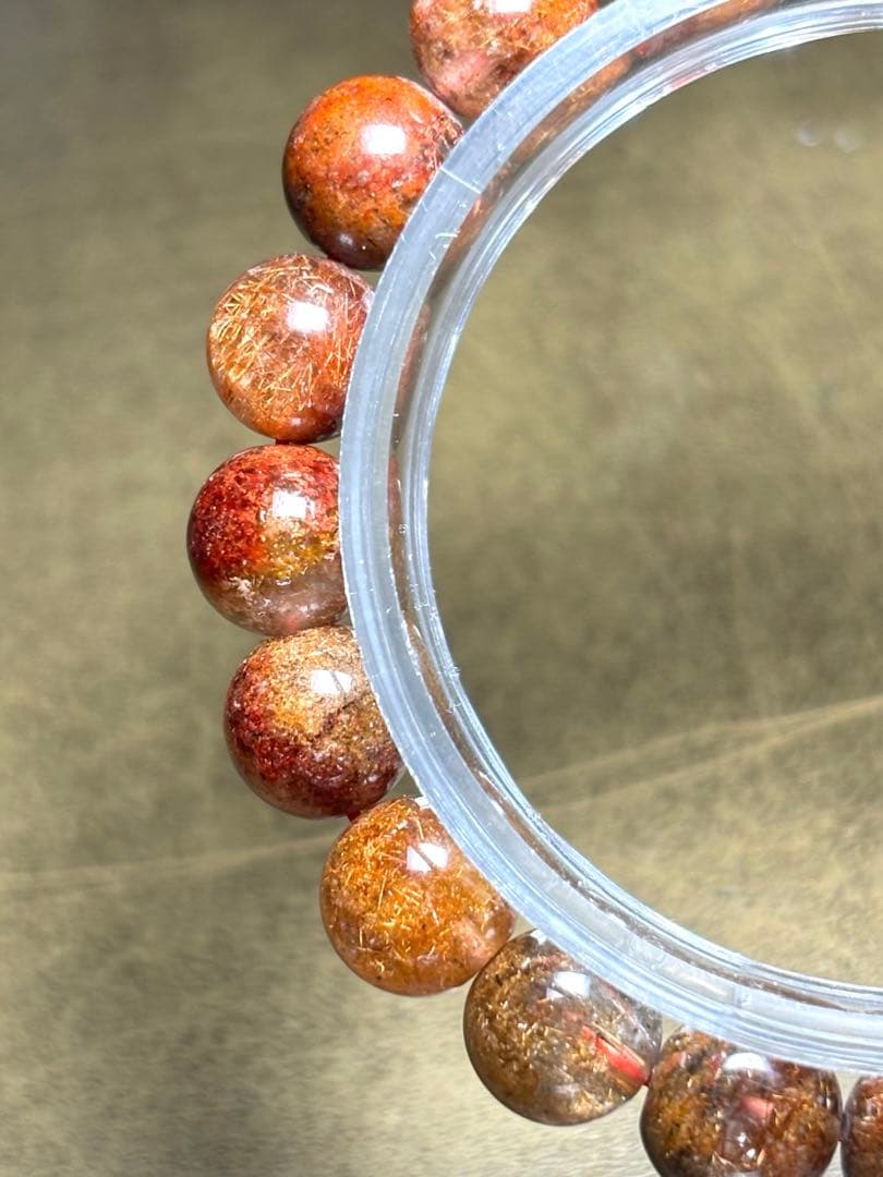 【超希少】　ガーデンルチルクォーツブレスレット約10㎜（新品未使用）高品質　金運