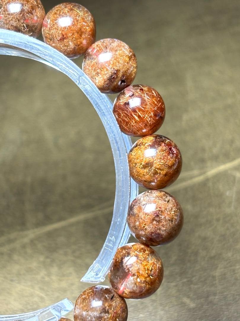 【超希少】　ガーデンルチルクォーツブレスレット約10㎜（新品未使用）高品質　金運