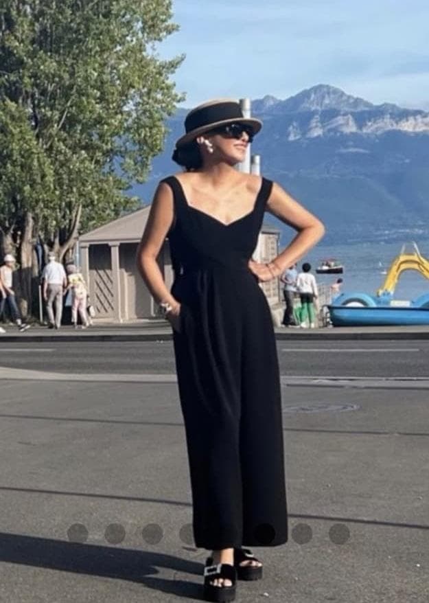 美品★DAISY LIN/デイジーリンフォクシードレスパンツ オールインワン40