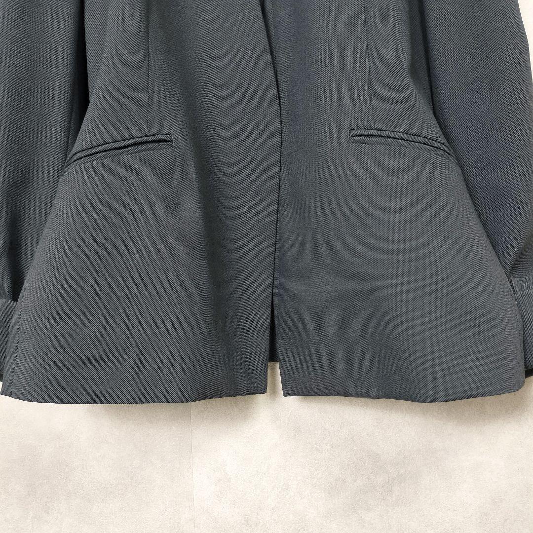 グリーンレーベルリラクシング 洗える ストレッチ ノーカラー パンツスーツ