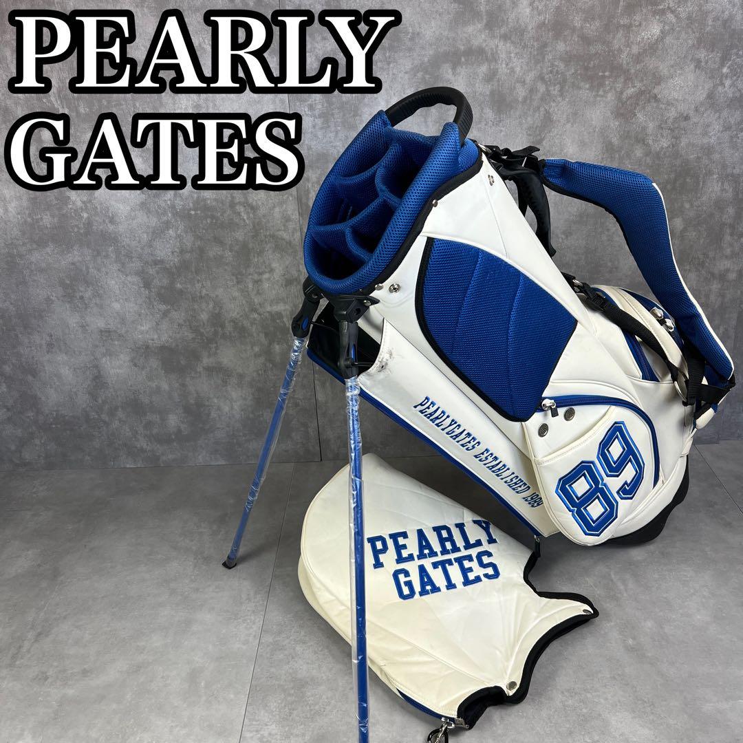 良品　人気モデル　パーリーゲイツ　キャディバッグ　スタンド式　6分割　男女　白青