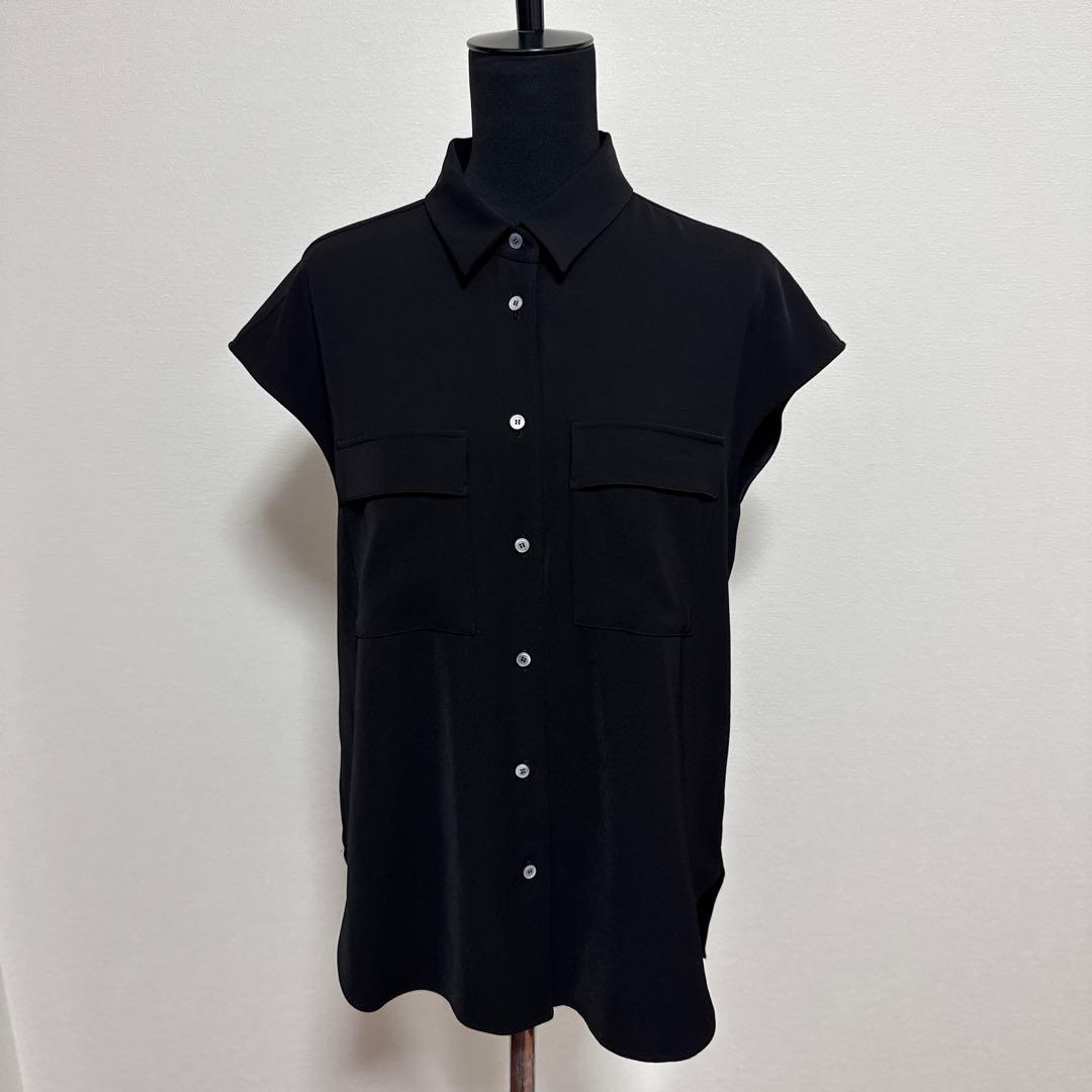 ソージュ soeju ヴィンテージサテンシャツ　ブラック