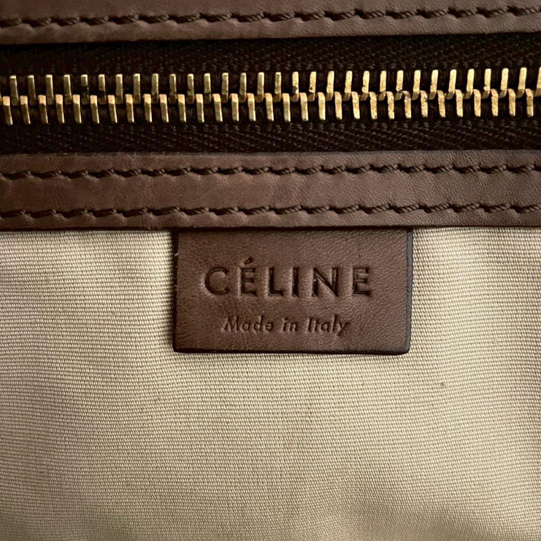 【希少】 CELINE セリーヌ ボストンバッグ オールレザー ブラウン 茶色