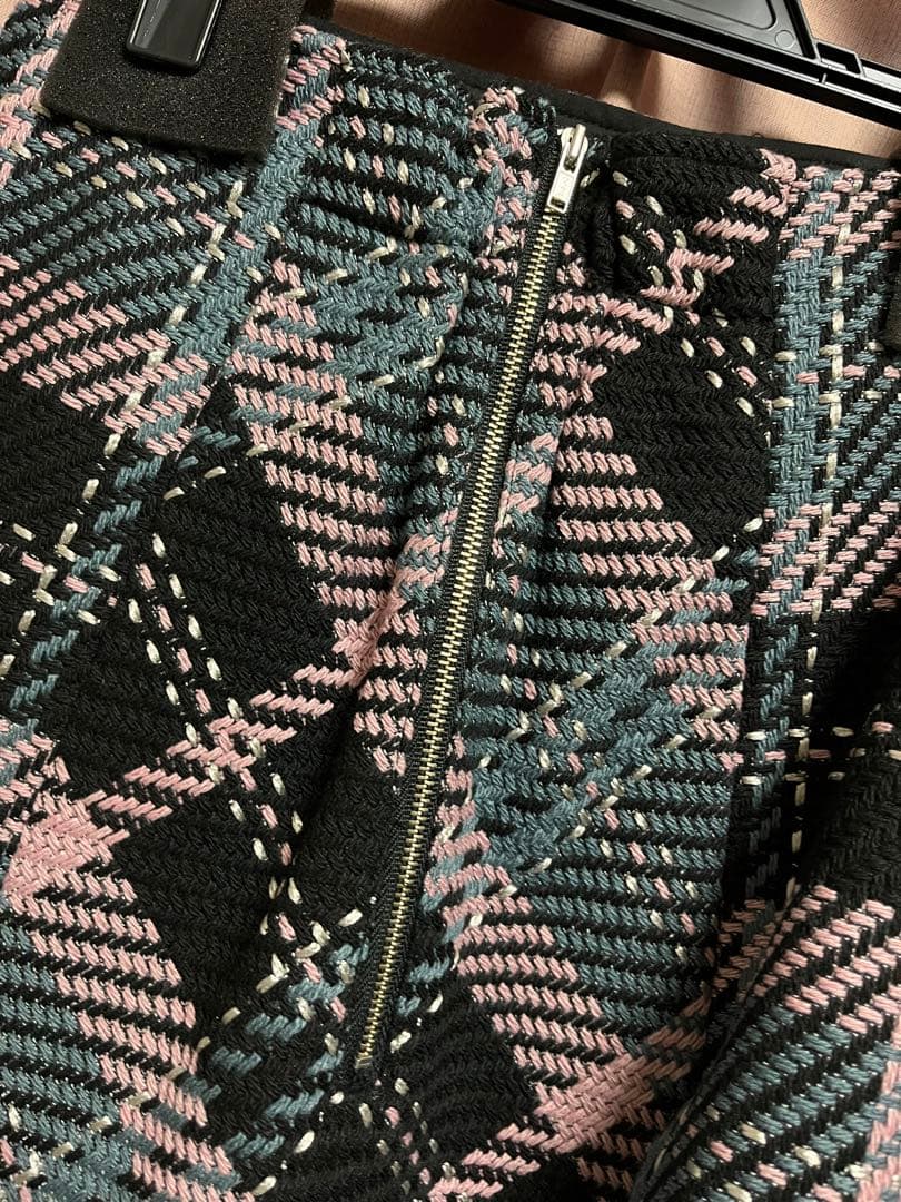 スナイデル ロービングチェックミニスカート BLK 0