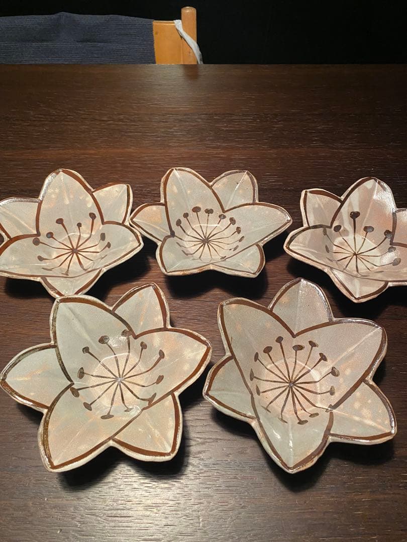 乾山写　尾形乾山　百合型向付 懐石　日本料理12客