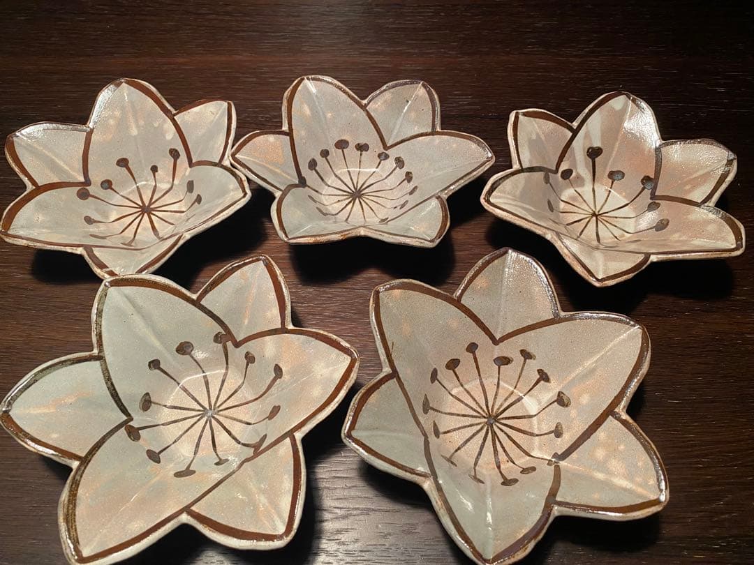 乾山写　尾形乾山　百合型向付 懐石　日本料理12客