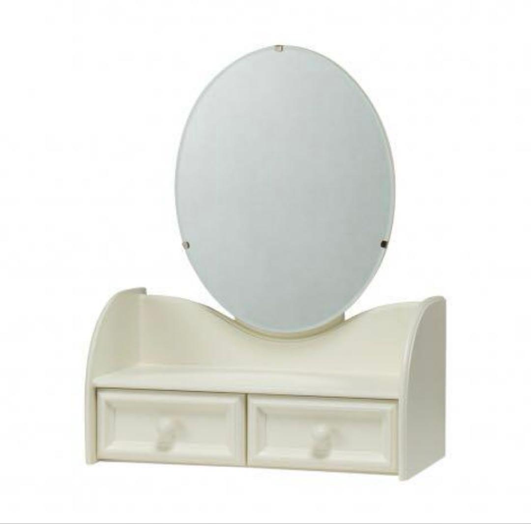 Francfranc エルガ スモールミラー ホワイト