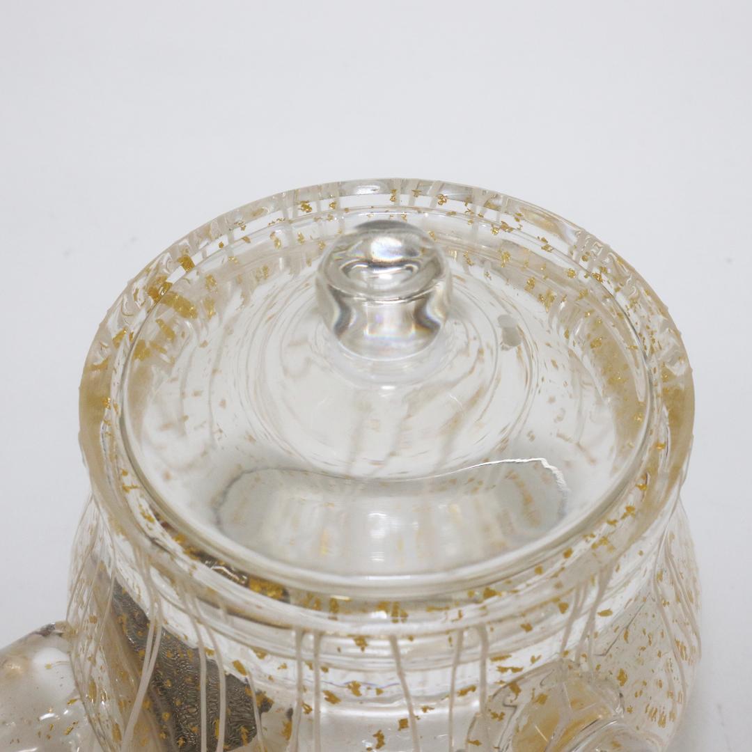 吉田勝美 作 玻璃の匠 ガラス製 硝子急須 煎茶道具　共箱 未使用