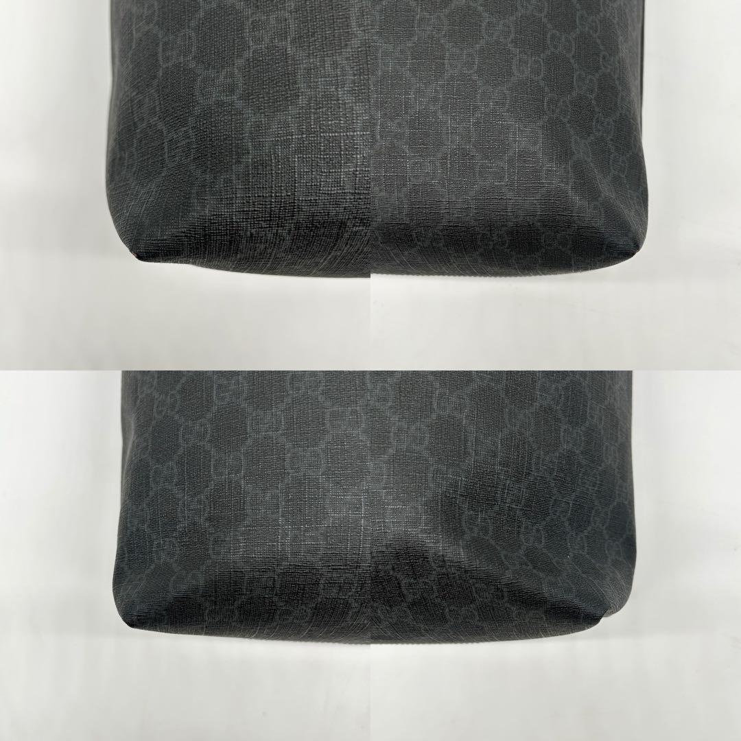 【極美品】グッチ 2way トートバッグ GGスプリーム 黒 大容量 斜め掛け