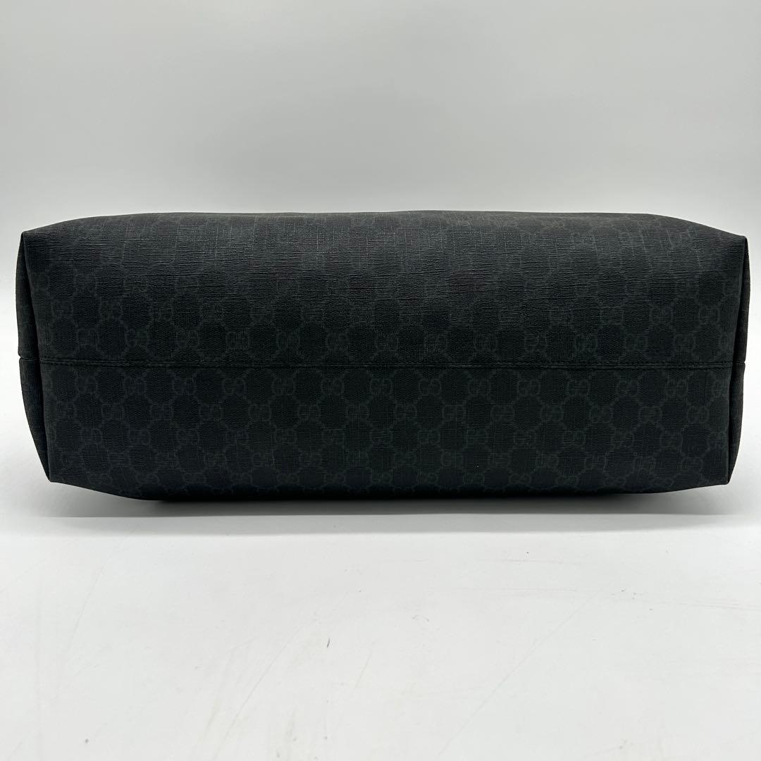 【極美品】グッチ 2way トートバッグ GGスプリーム 黒 大容量 斜め掛け