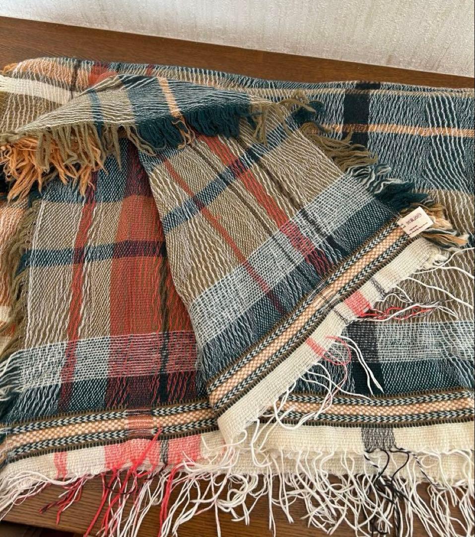 tamaki niime ウール混ショール ジャガード模様BIG