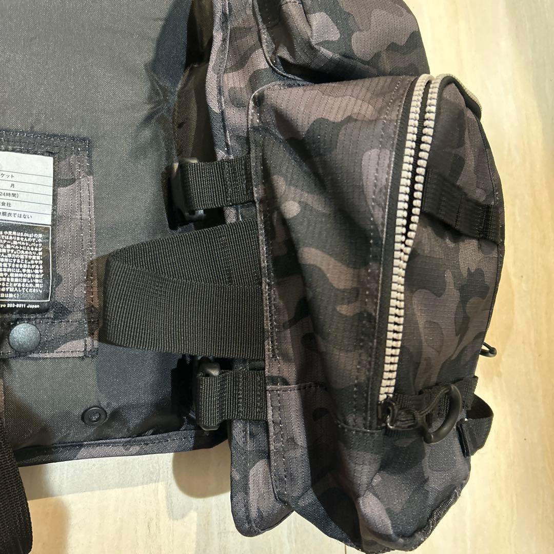 美品 DAIWA フロートゲームベスト DF-6206 カモフラ