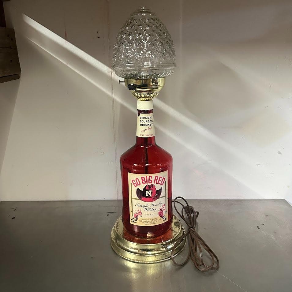 GO BIG RED ウイスキーボトルランプ ヴィンテージデスクランプUL認証品