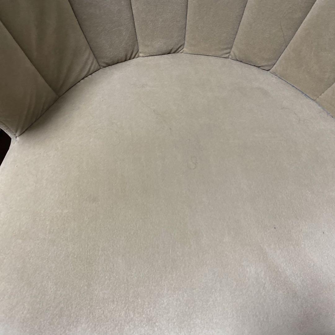 ♡インテリア♡ベージュ ベルベット バケットシート 椅子