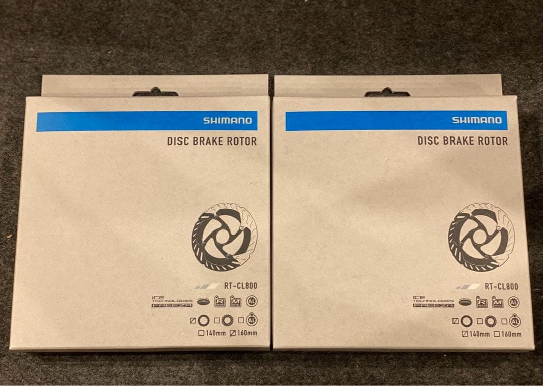 シマノRT-CL800 ディスクローター 160mm 140mm 2枚セット