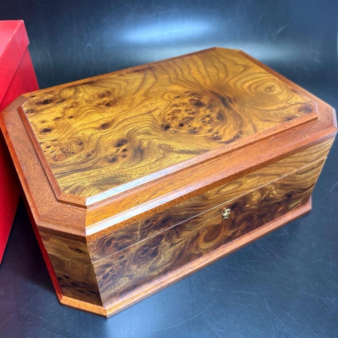 リュージュ　シリンダー式　36弁オルゴール　ジュエリーボックス　共箱　幅約30㎝