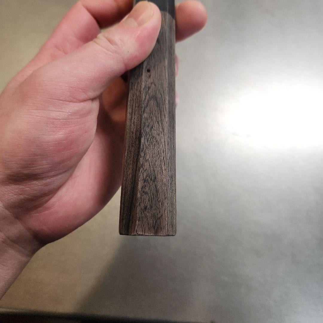 銀三　本焼　無銘　黒檀　柳刃包丁　尺