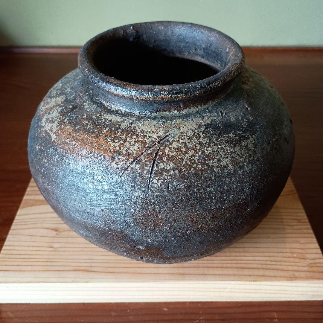 古備前　自然釉壺　窯印イ　桃山