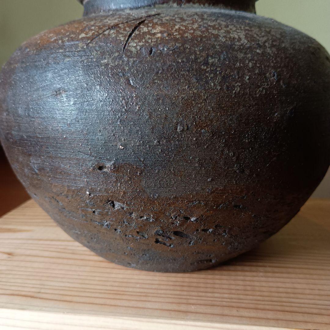 古備前　自然釉壺　窯印イ　桃山