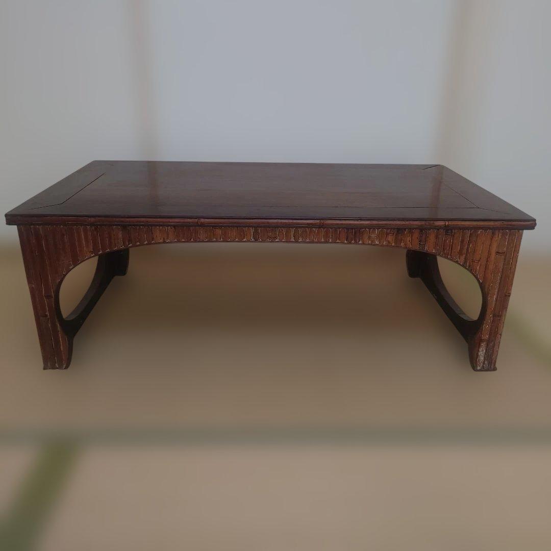 竹を貼った座卓