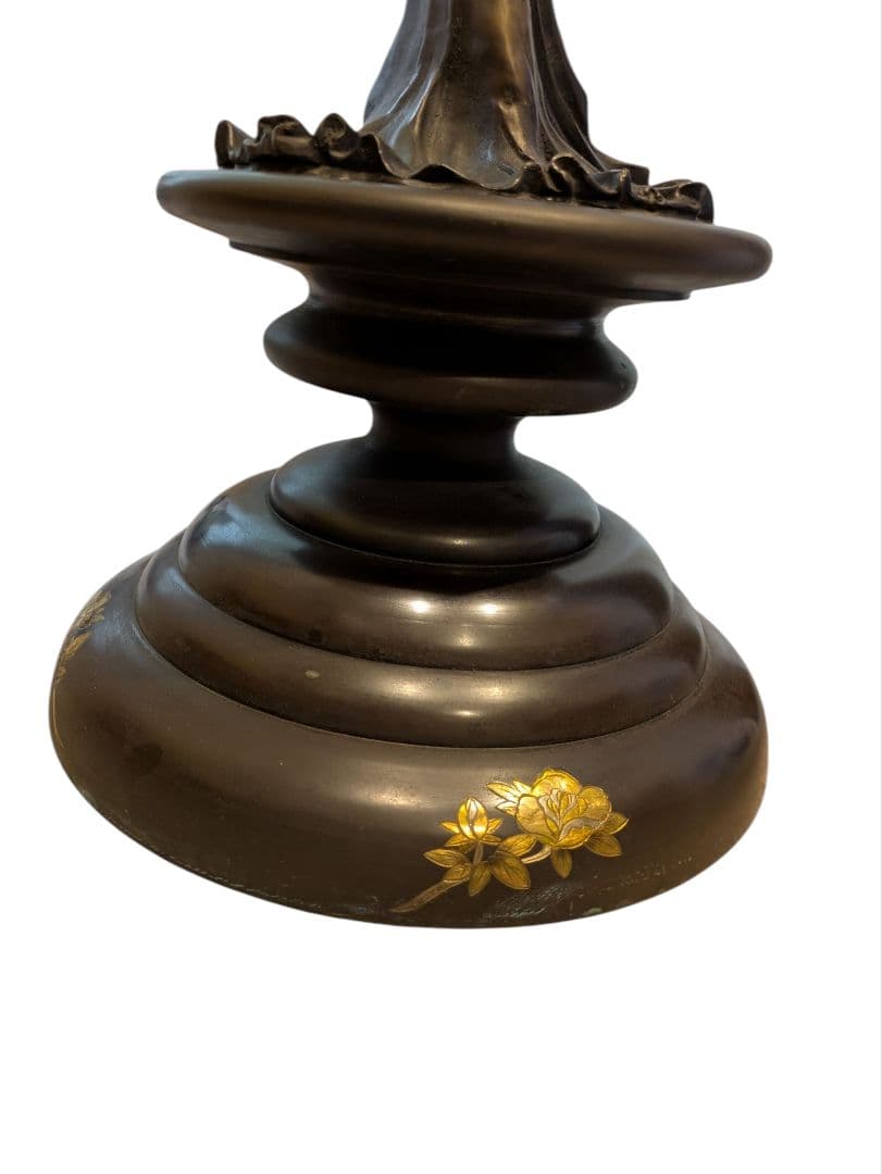 ブロンズ像 葡萄をかざした女性 アンティーク