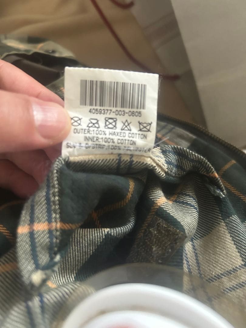 美品 英国製バブアー ボーダー Barbour border SL36 セージ