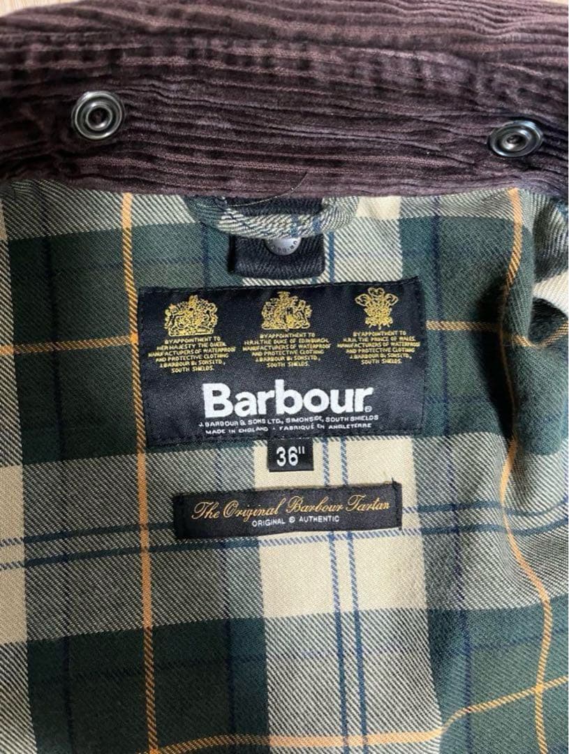 美品 英国製バブアー ボーダー Barbour border SL36 セージ