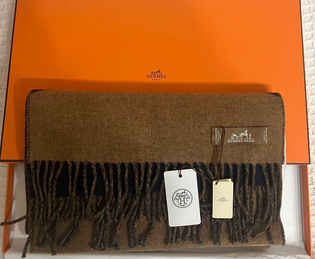 エルメス マフラー 美品 カシミヤ 100%