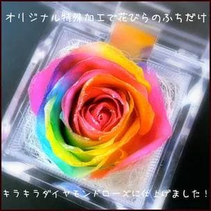 プリザーブドフラワーレインボーローズジュエリー