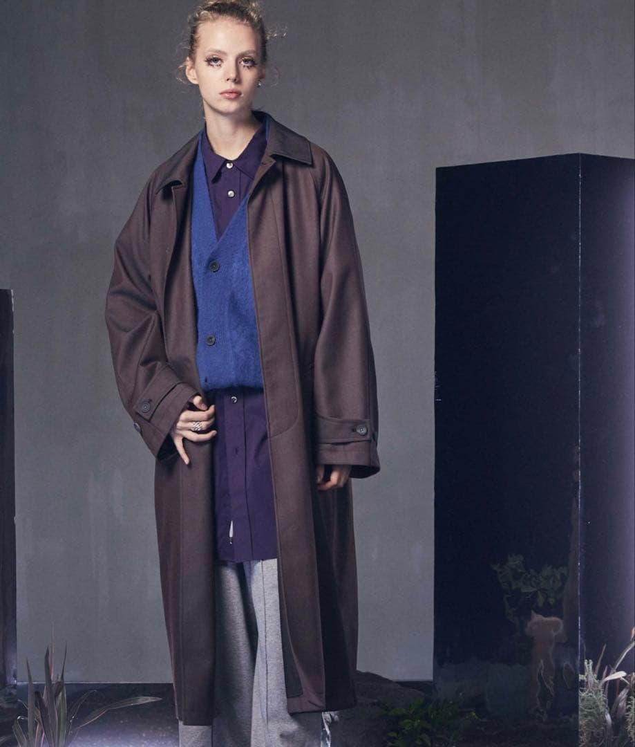 MAISON SPECIALプライムオーバーウールシャンブレーバルマカーンコート