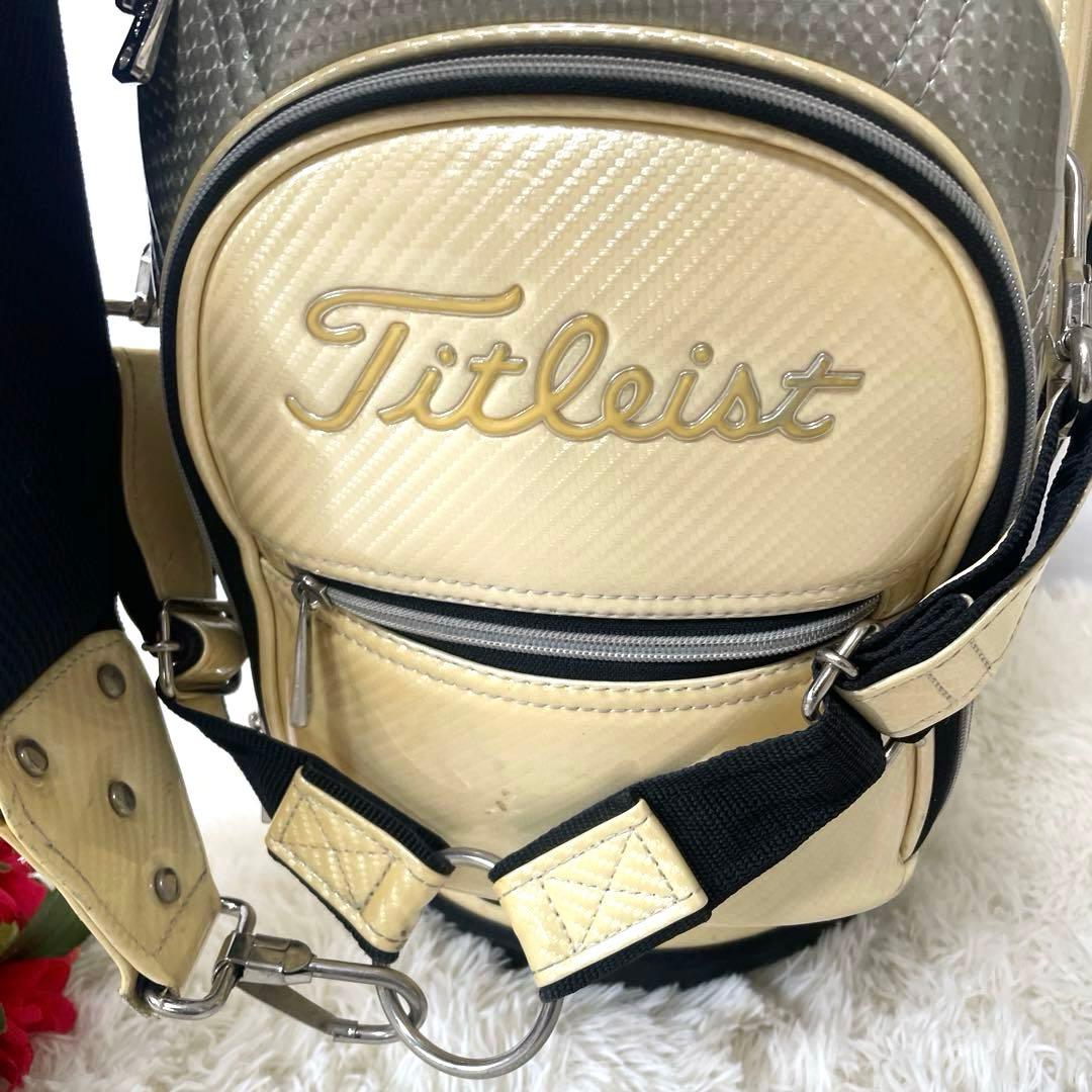 【格安出品】タイトリスト カート型 大型 キャディバッグ ベージュ フード付き