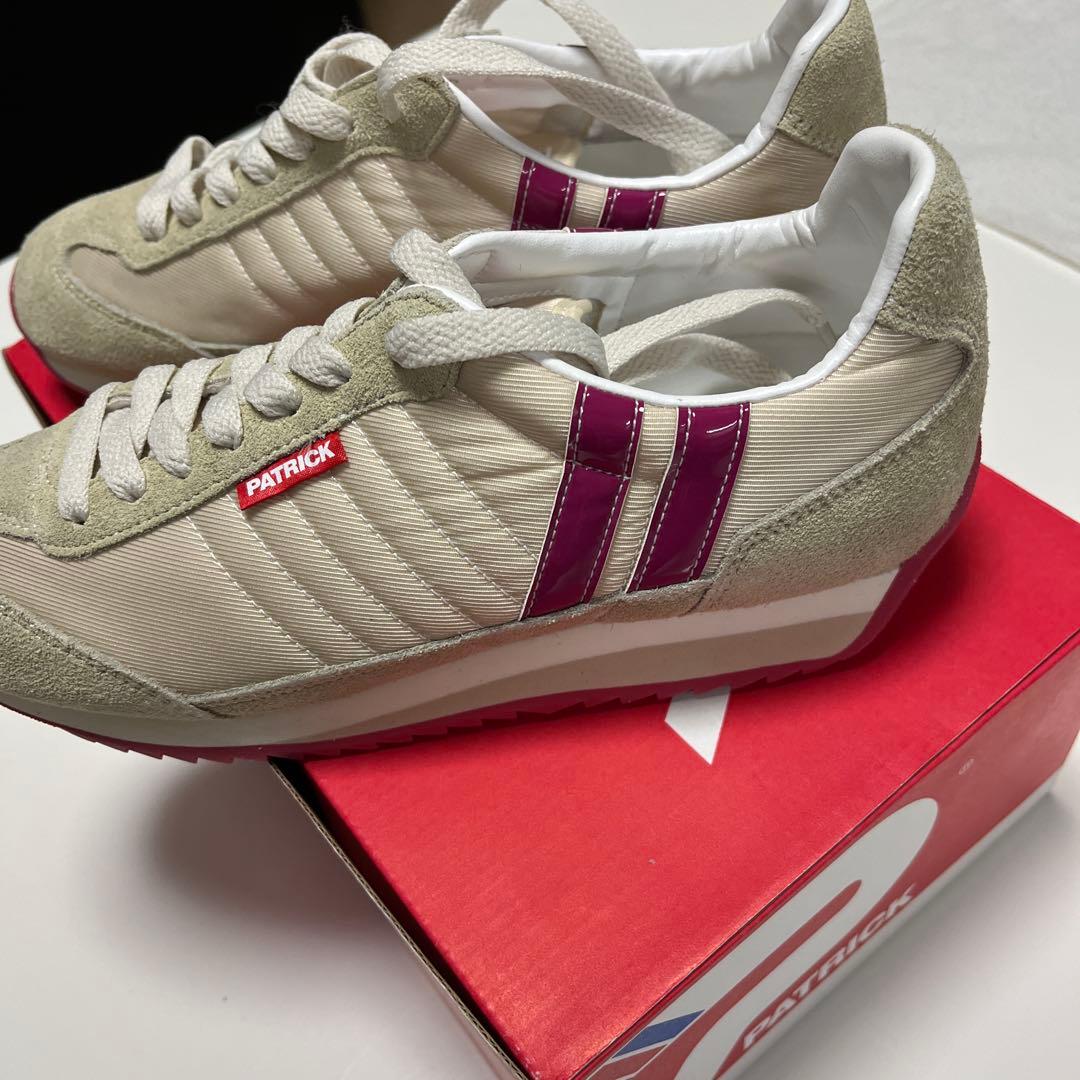 PATRICK ベージュ/パープル スニーカー
