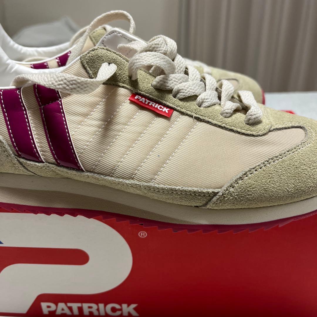PATRICK ベージュ/パープル スニーカー