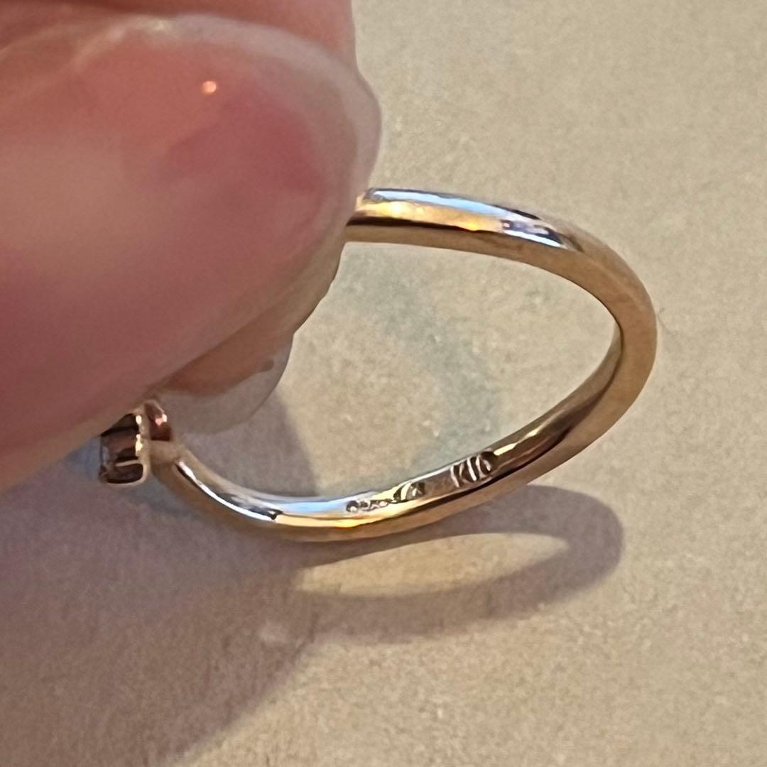 【canal 4°C】 10K ハート型ピンキーリング