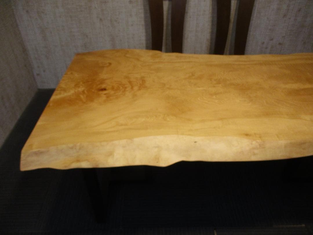 ＃1615■　栃　トチ　テーブル　ローテーブル　ダイニング　座卓　一枚板　天板
