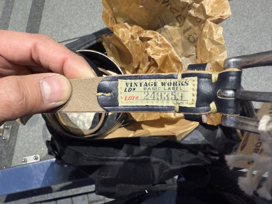 VINTAGE WORKS レザーベルト DH5745 ブラック 男女フリー 新