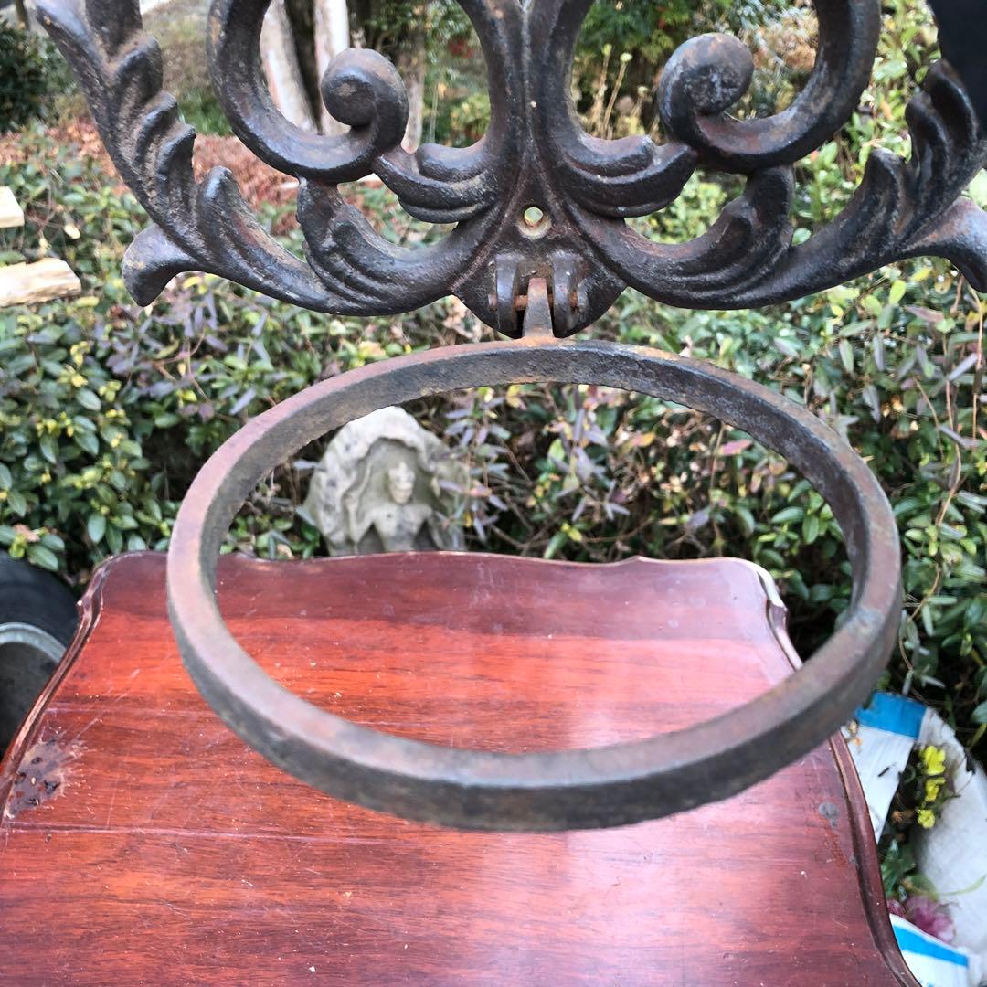 《ひだ41229》鉄製　タオル掛け　プランターホルダー アンティーク　ビンテージ