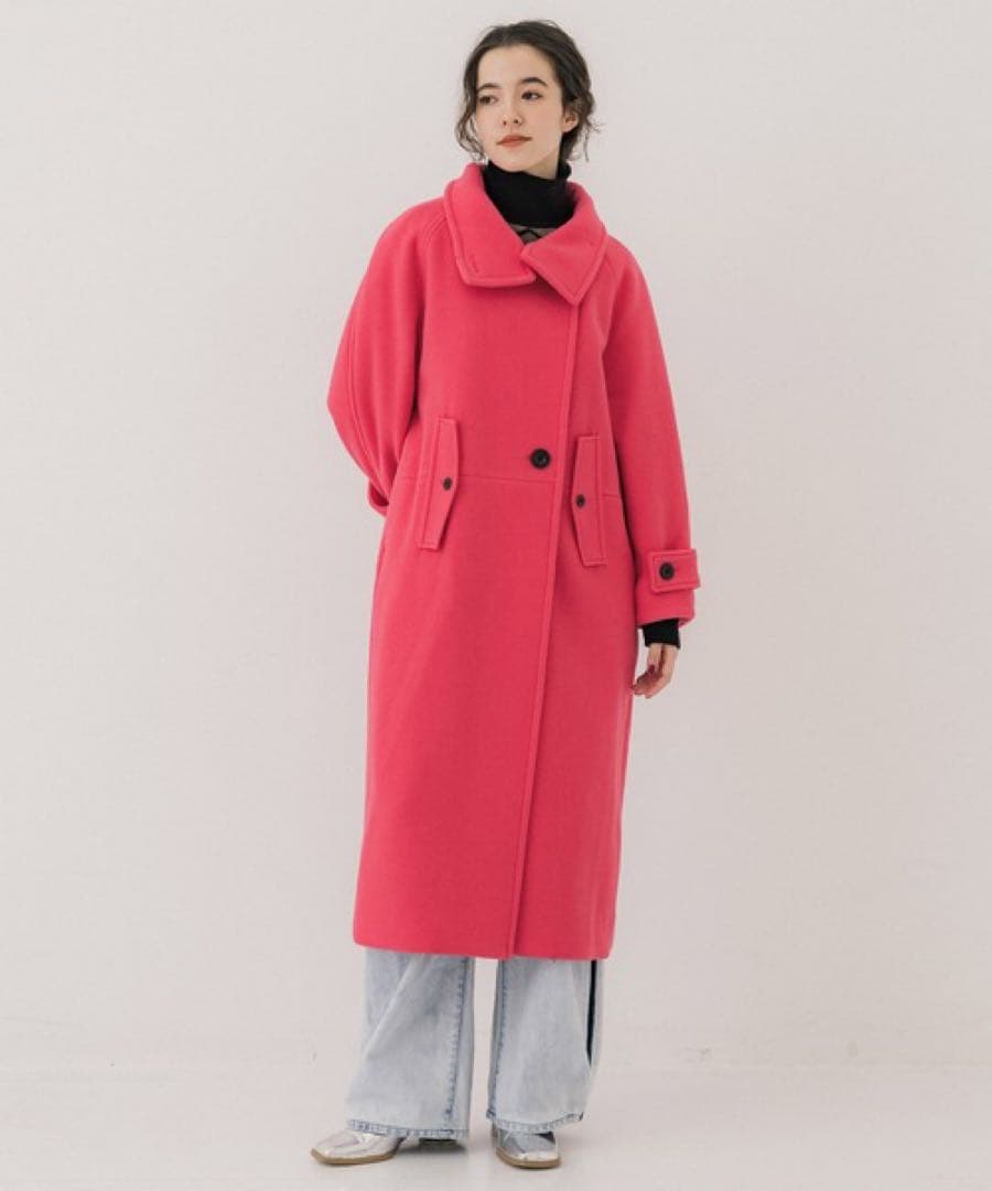PUBLIC TOKYO ウールベロアスタンドカラーコート