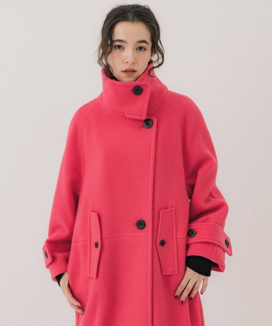 PUBLIC TOKYO ウールベロアスタンドカラーコート